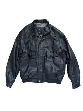 Joshua Ross Vintage Genuine Leather Bomber Jacket
